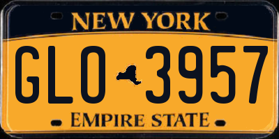 NY license plate GLO3957