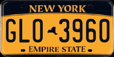 NY license plate GLO3960
