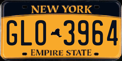 NY license plate GLO3964