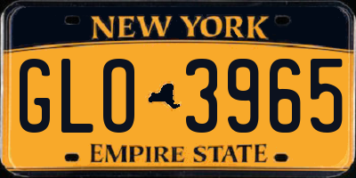 NY license plate GLO3965