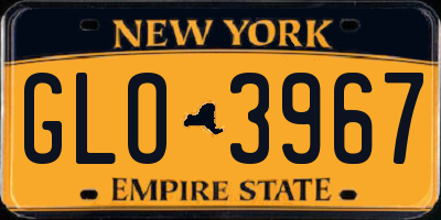 NY license plate GLO3967