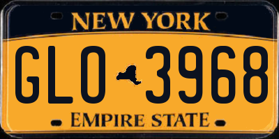NY license plate GLO3968