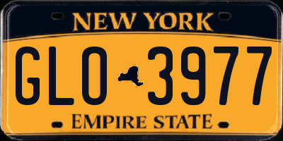 NY license plate GLO3977