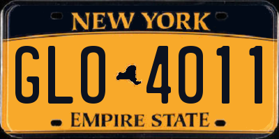 NY license plate GLO4011