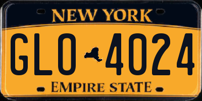 NY license plate GLO4024