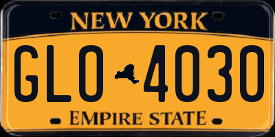 NY license plate GLO4030