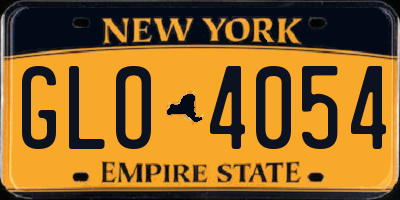 NY license plate GLO4054