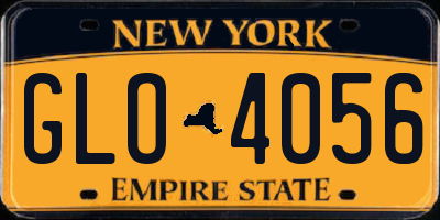 NY license plate GLO4056