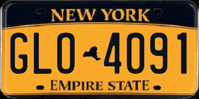 NY license plate GLO4091