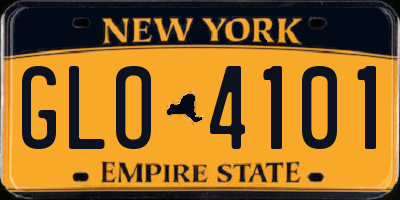 NY license plate GLO4101