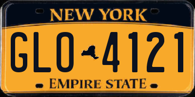 NY license plate GLO4121