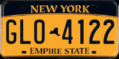 NY license plate GLO4122
