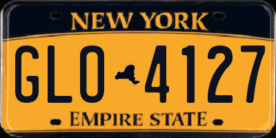 NY license plate GLO4127