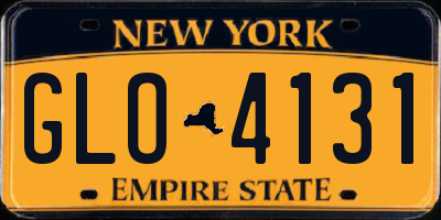 NY license plate GLO4131