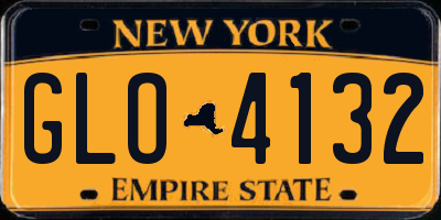 NY license plate GLO4132