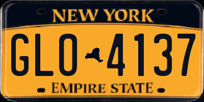 NY license plate GLO4137