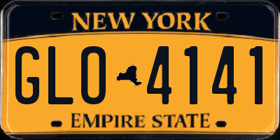 NY license plate GLO4141