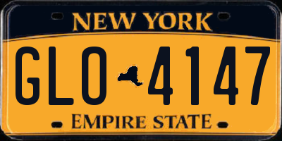 NY license plate GLO4147