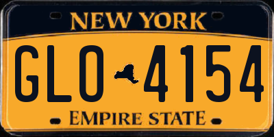 NY license plate GLO4154