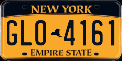 NY license plate GLO4161
