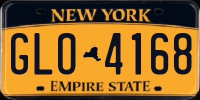 NY license plate GLO4168