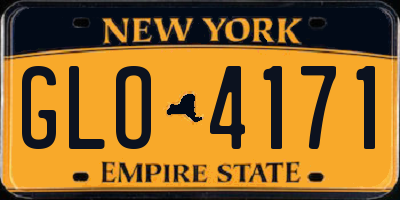 NY license plate GLO4171