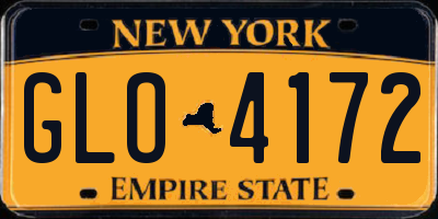 NY license plate GLO4172