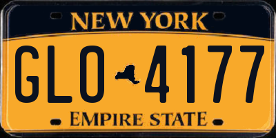 NY license plate GLO4177