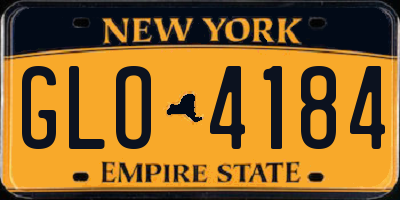 NY license plate GLO4184