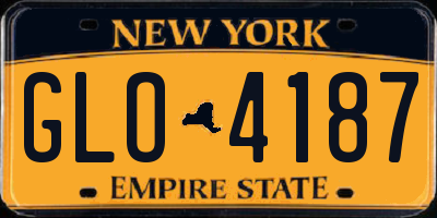 NY license plate GLO4187