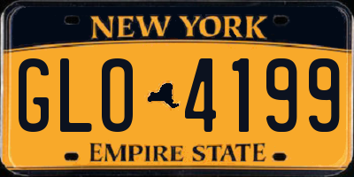 NY license plate GLO4199