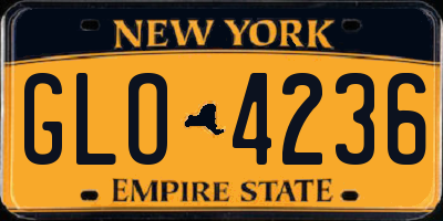 NY license plate GLO4236