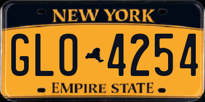 NY license plate GLO4254
