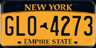 NY license plate GLO4273