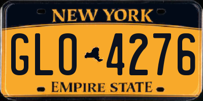 NY license plate GLO4276