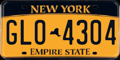 NY license plate GLO4304