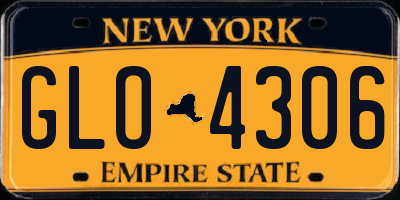 NY license plate GLO4306