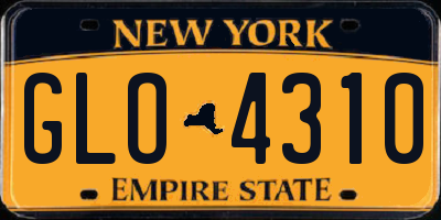 NY license plate GLO4310