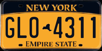 NY license plate GLO4311