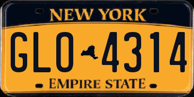 NY license plate GLO4314