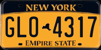 NY license plate GLO4317