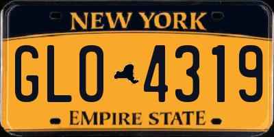 NY license plate GLO4319