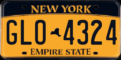 NY license plate GLO4324