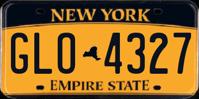 NY license plate GLO4327