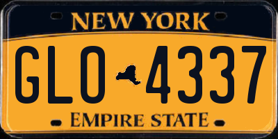 NY license plate GLO4337