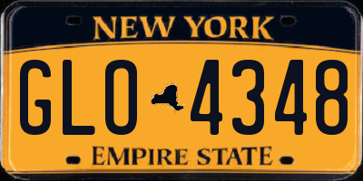 NY license plate GLO4348