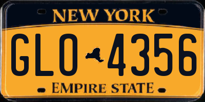 NY license plate GLO4356