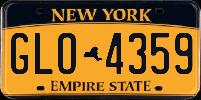 NY license plate GLO4359