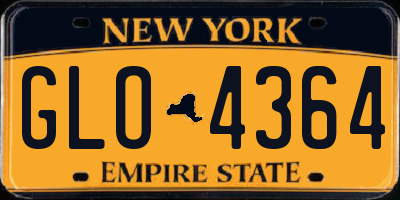 NY license plate GLO4364