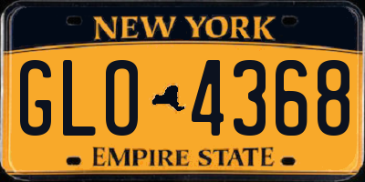 NY license plate GLO4368
